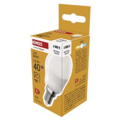   LED izzó Basic Mini Globe / E14 / 5,5 W (40 W) / 470 lm / Természetes fehér