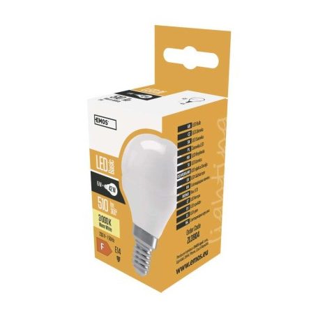 LED izzó Basic Mini Globe / E14 / 6 W (42 W) / 510 lm / meleg fehér