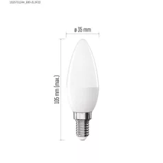   LED izzó Basic gyertya / E14 / 5,5 W (40 W) / 470 lm / Meleg fehér
