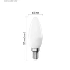 LED izzó Basic gyertya / E14 / 5,5 W (40 W) / 470 lm / Semleges fehér