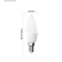   LED izzó Basic gyertya / E14 / 5,5 W (40 W) / 470 lm / Semleges fehér