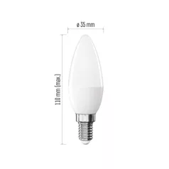   LED izzó Basic Candle E14 / 8,8 W (60 W) / 806 lm / Meleg fehér
