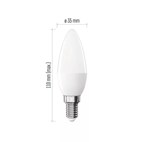 LED izzó Basic Candle E14 / 8,8 W (60 W) / 806 lm / Meleg fehér