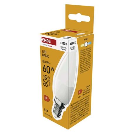 LED izzó Basic Candle E14 / 8,8 W (60 W) / 806 lm / Természetes fehér