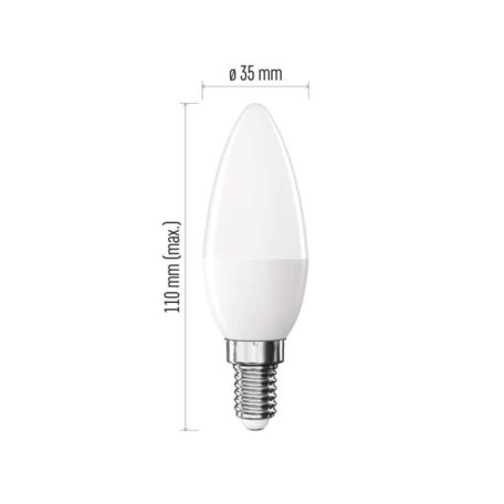 LED izzó Basic Candle E14 / 8,8 W (60 W) / 806 lm / Természetes fehér