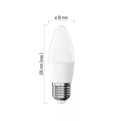   LED izzó Basic gyertya / E27 / 5,5 W (40 W) / 470 lm / Meleg fehér