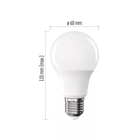 LED izzó Basic A60 / E27 / 8,8 W (60 W) / 806 lm / Természetes fehér