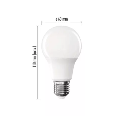 LED izzó Basic A60 / E27 / 8,8 W (60 W) / 806 lm / Természetes fehér