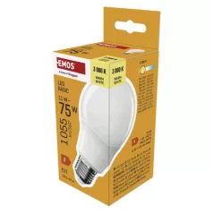   LED izzó Basic A60 / E27 / 11W (75 W) / 1055 lm / Meleg fehér