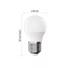   LED izzó Basic Mini Globe / E27 / 5,5 W (40 W) / 470 lm / Meleg fehér
