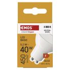 LED izzó Basic MR16 / GU10 / 5,2 W (40 W) / 450 lm / Természetes fehér
