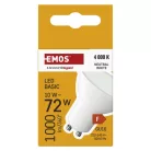 LED izzó Basic MR16 fehér/ GU10 / 10 W (72 W) / 1000 lm / Természetes fehér