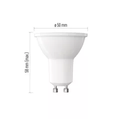   LED izzó Basic MR16 fehér/ GU10 / 10 W (72 W) / 1000 lm / Hideg fehér
