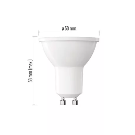 LED izzó Basic MR16 fehér/ GU10 / 10 W (72 W) / 1000 lm / Hideg fehér
