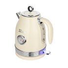 Zilan ZLN1184 retró vízforraló, 2200 W, 1,7 literes, hőmérsékletkijelzés, 360°-ban forgatható állvány, fehér