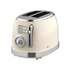   Zilan ZLN1191 retró kenyérpirító, 850 W, 6 fokozat, 2 szeletes, STOP funkció, morzsatálca, bézs