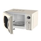 Zilan ZLN1245 retró mikrohullámú sütő, 700 W, 20 liter, 6 fokozat, LED kijelző, gyerekzár, elektronikus vezérlő, bézs