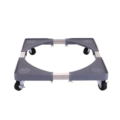 Zilan ZLN1642 állítható tartó, tűzhelyhez / hűtőszekrényhez / mosógéphez, kerekek rögzítő mechanizmussal, 65 cm, max. 300 kg-ig, szürke színű