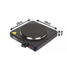 Zilan ZLN2174 elektromos főzőlap, 1500 W, 1 főzőlap, hőmérséklet szabályozó, fekete