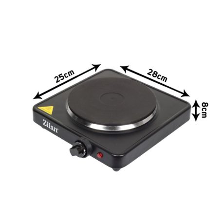 Zilan ZLN2174 elektromos főzőlap, 1500 W, 1 főzőlap, hőmérséklet szabályozó, fekete