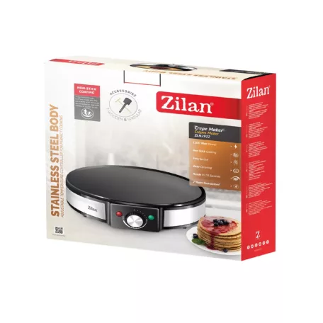 Zilan ZLN2922 elektromos palacsintasütő, 1200 W, 30 cm-es palacsinta, 10 másodperces sütés
