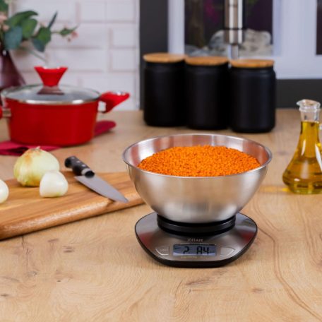 Zilan ZLN2960 konyhai mérleg, mérőedénnyel, 5kg, 2000ml kapacitás, LCD kijelző, elemes tápellátás