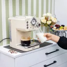 Zilan ZLN2992 retró eszpresszó kávéfőző, 1100 W, 15 bar, 1,25 liter kapacitás, tejhabosító, bézs