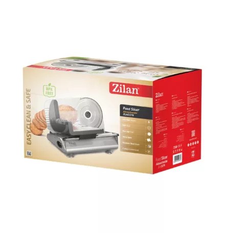 Zilan ZLN3376 szeletelőgép, 150 W, 190 mm-es forgókés, állítható szeletelési vastagság, biztonságos kivitel