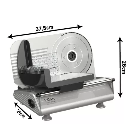Zilan ZLN3376 szeletelőgép, 150 W, 190 mm-es forgókés, állítható szeletelési vastagság, biztonságos kivitel