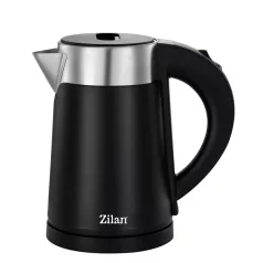   Zilan ZLN3387 vízforraló, 900 W, duplafalú, 0.8l, 360°-ban forgatható, rejtett fűtőszál, jelzőfény, fekete