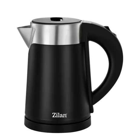 Zilan ZLN3387 vízforraló, 900 W, duplafalú, 0.8l, 360°-ban forgatható, rejtett fűtőszál, jelzőfény, fekete