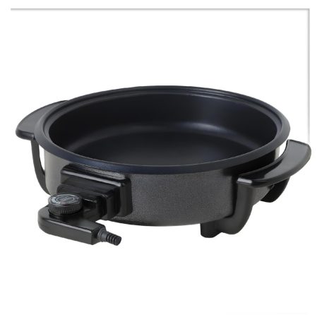 Zilan ZLN4957 elektromos serpenyő, 1500 W, 36 cm belső átmérő, tapadásmentes bevonat, üvegfedél