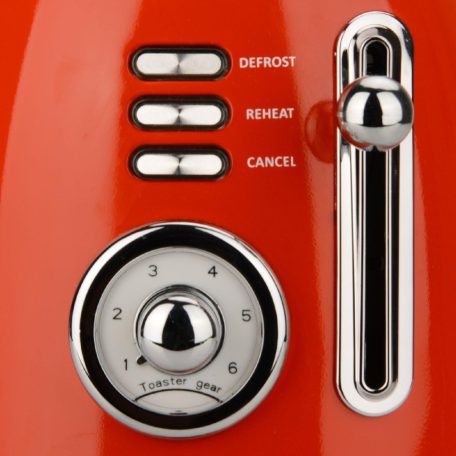 Zilan ZLN7040 retró kenyérpirító, 850 W, 6 fokozat, 2 szeletes, STOP funkció, piros