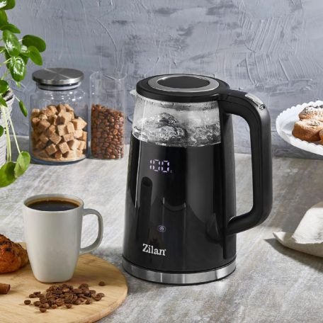 Zilan ZLN7859 vízforraló, max. 2200 W, 1,5 literes, rejtett fűtőszál, digitális kijelző