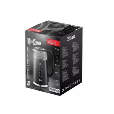 Zilan ZLN7859 vízforraló, max. 2200 W, 1,7 literes, rejtett fűtőszál, digitális kijelző