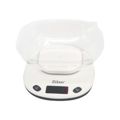  Zilan ZLN7880 tálas konyhai mérleg, max. 5kg, 1000 ml-es tál, LCD kijelző, elemes tápellátás