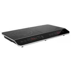   Zilan ZLN8088 indukciós főzőlap, 2000 W / 1500 W, 2 főzőlap, 2x10 fokozat, időzíthető, automatikus kikapcsolás, fekete