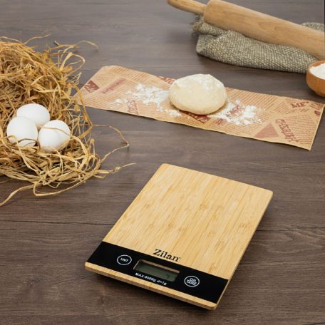Zilan ZLN8989 konyhai mérleg, max. 5kg, LCD kijelző, 5 féle mértékegység, elemes tápellátás