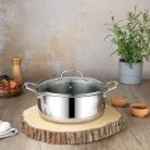 Zilan ZLN9648 Hexachef lábas fedővel, 24 cm, 4,3 liter, 3 rétegű, hatszögletű hibrid tapadásmentes belső