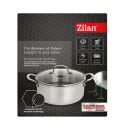 Zilan ZLN9648 Hexachef lábas fedővel, 24 cm, 4,3 liter, 3 rétegű, hatszögletű hibrid tapadásmentes belső