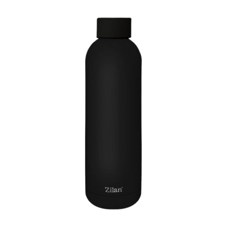 Zilan ZLN9840 sportpalack típusú termosz, 500 ml űrtartalommal, rozsdamentes acél belsővel, dupla fallal, fekete