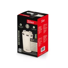   Zilan ZLN9877 pohár termosz, 380 ml űrtartalom, rozsdamentes acél belső, dupla falú, krémszínű