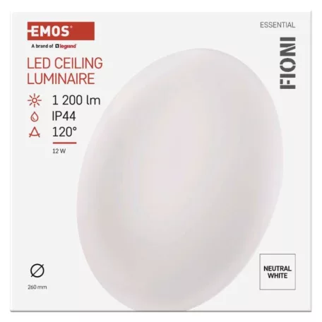 EMOS LED MENNYEZETI LÁMPA FIONI 12W NW IP44