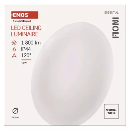 EMOS LED MENNYEZETI LÁMPA FIONI 18W NW IP44