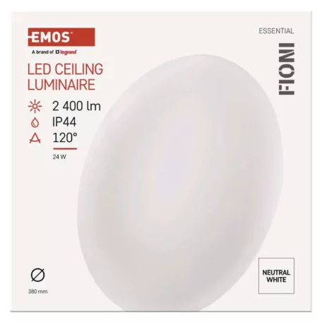 EMOS LED MENNYEZETI LÁMPA FIONI 24W NW IP44
