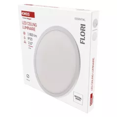   LED felületi lámpatest FLORI kerek, fehér, 18W, semleges fehér