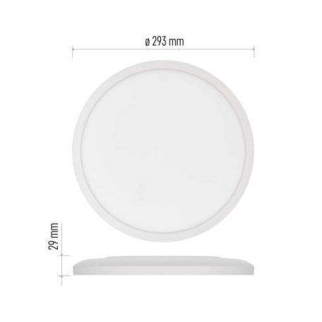 LED felületi lámpatest FLORI kerek, fehér, 18W, semleges fehér