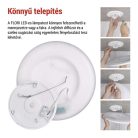 LED felületi lámpatest FLORI kerek, fehér, 18W, semleges fehér