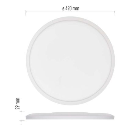 LED felületi lámpatest FLORI kerek, fehér, 22W, semleges fehér