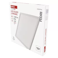   LED felületi lámpatest FLORI négyzet, fehér, 18W, semleges fehér